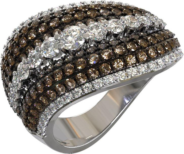 Кольцо из белого золота c бриллиантами