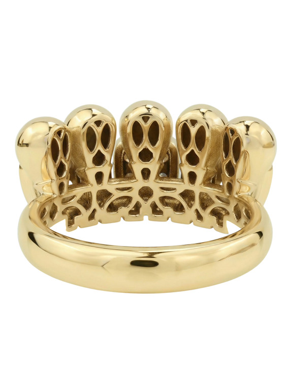 Кольцо из лимонного золота c бриллиантами