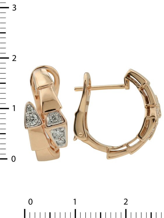 Серьги из золота c бриллиантами