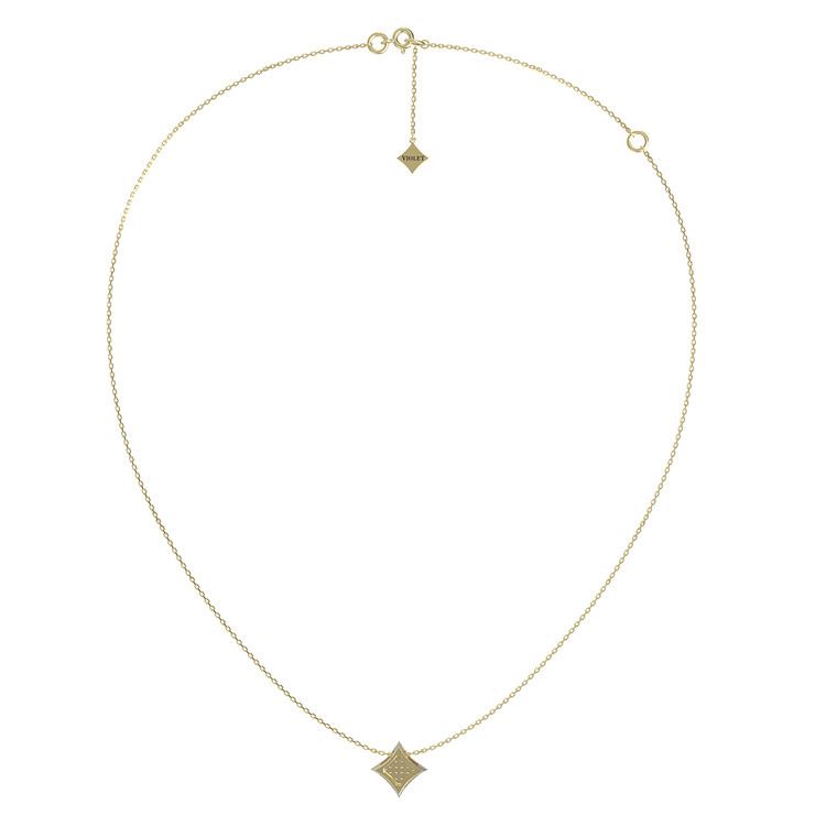 Колье из лимонного золота c бриллиантами