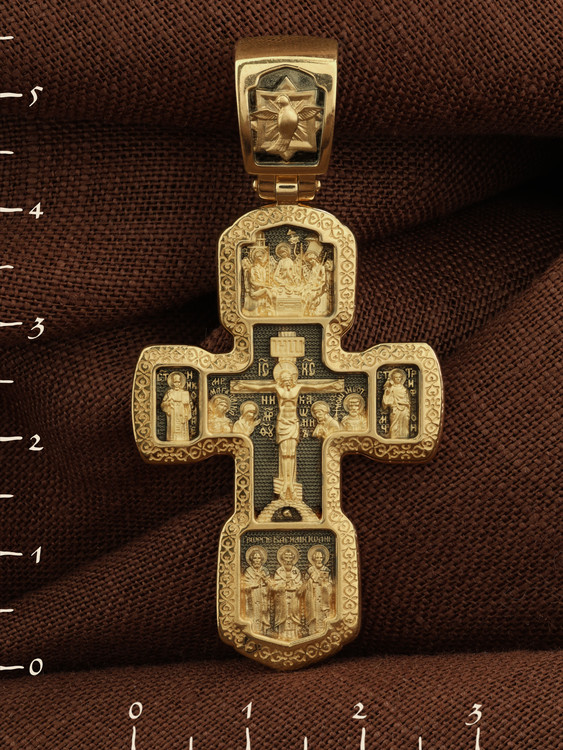 Крест из лимонного золота