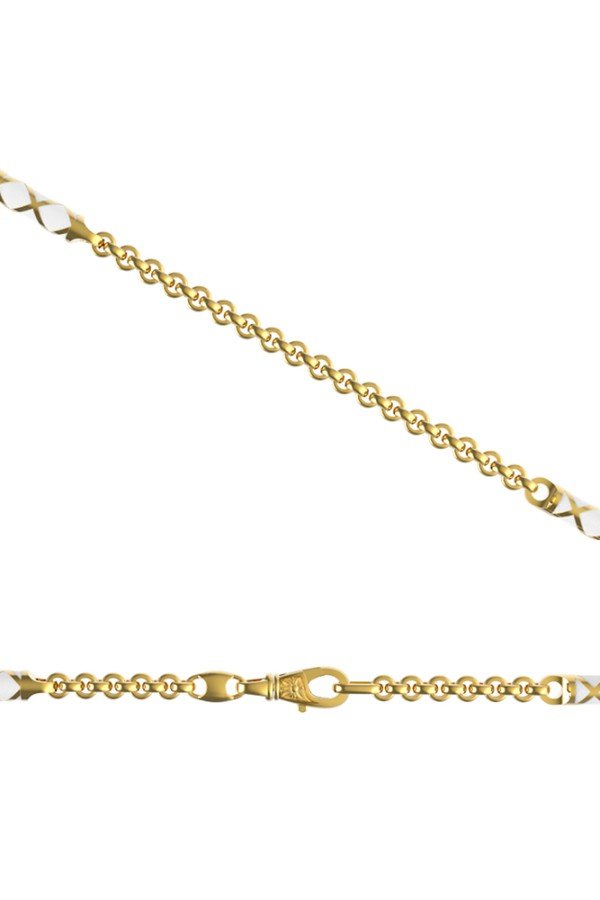 Цепь из лимонного золота c эмалью