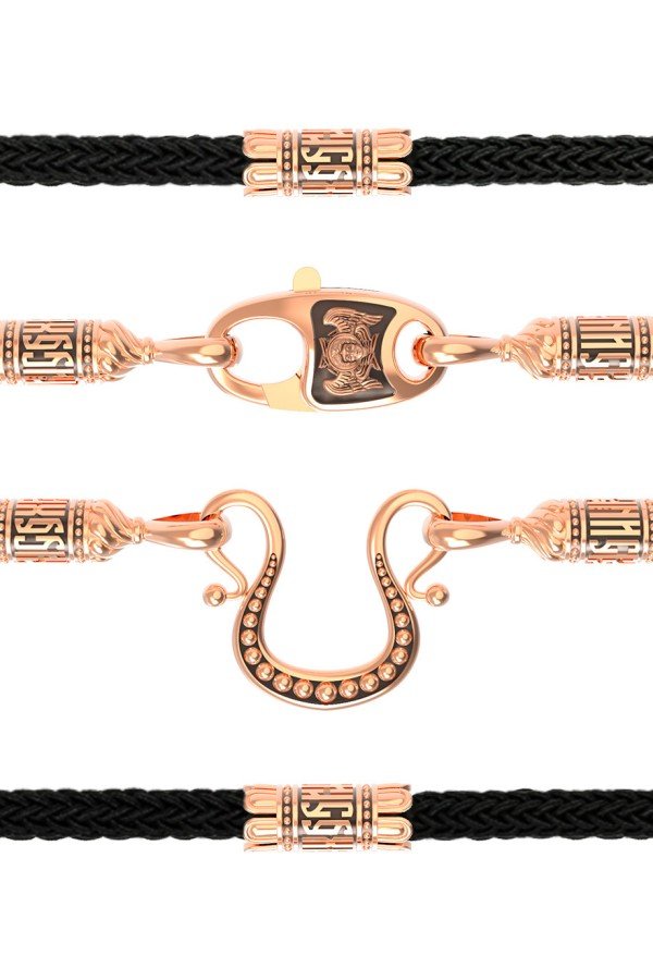 Шнурок шёлковый из золота c шёлковым шнурком