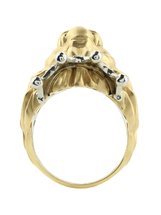 Кольцо из лимонного золота c эмалью и бриллиантами