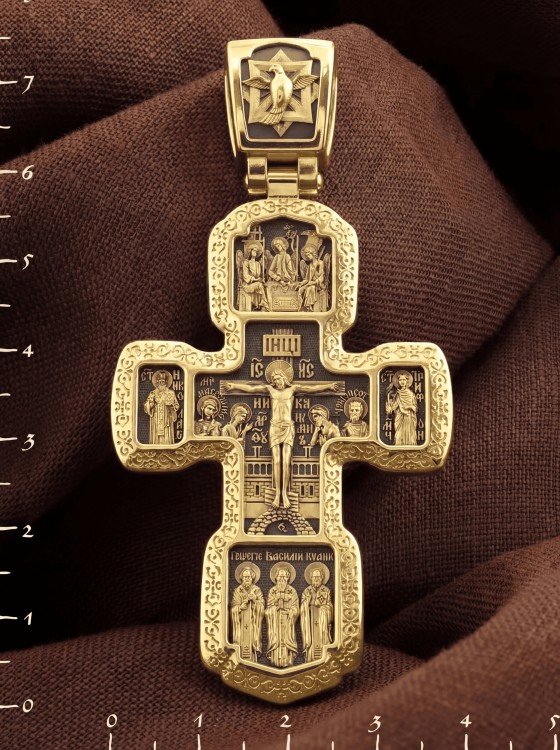 Крест из лимонного золота