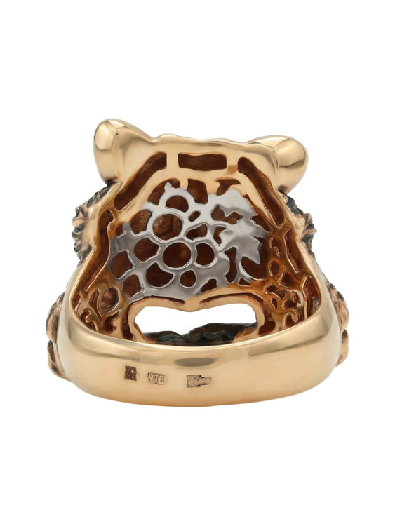 Кольцо из золота c эмалью