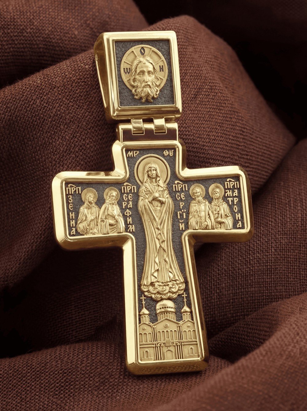 Крест из лимонного золота