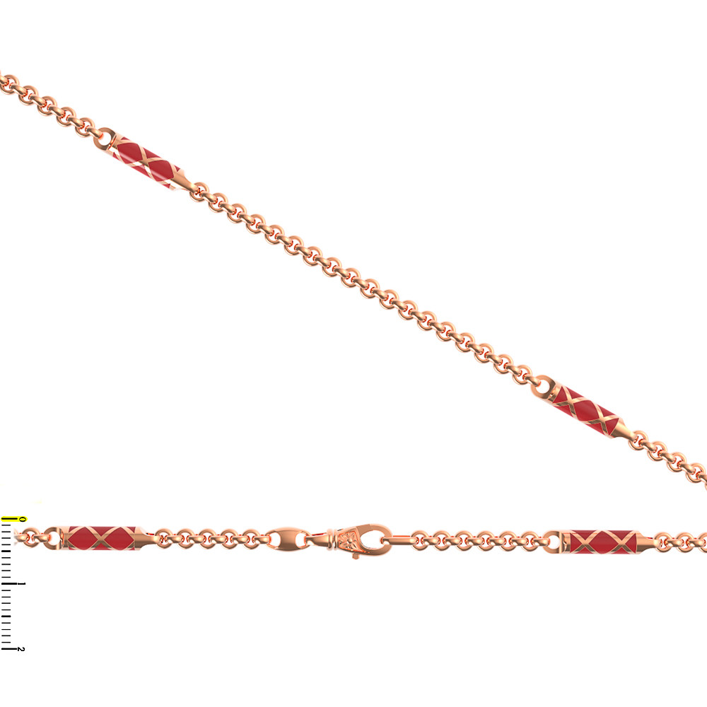 Цепь из золота c эмалью