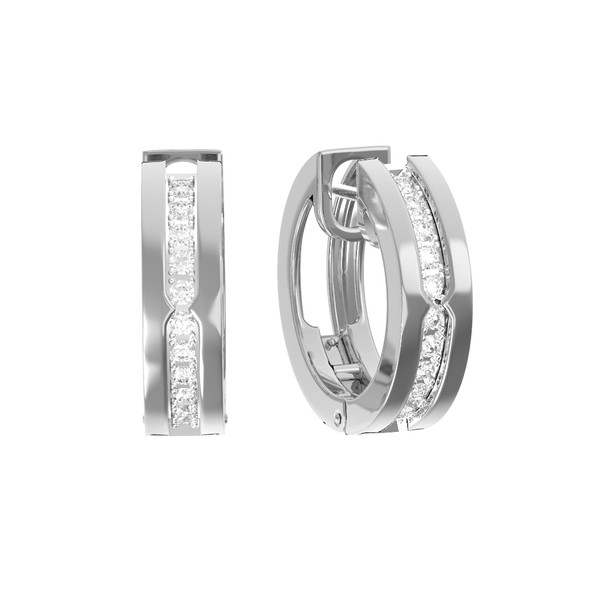 Серьги из белого золота c бриллиантами