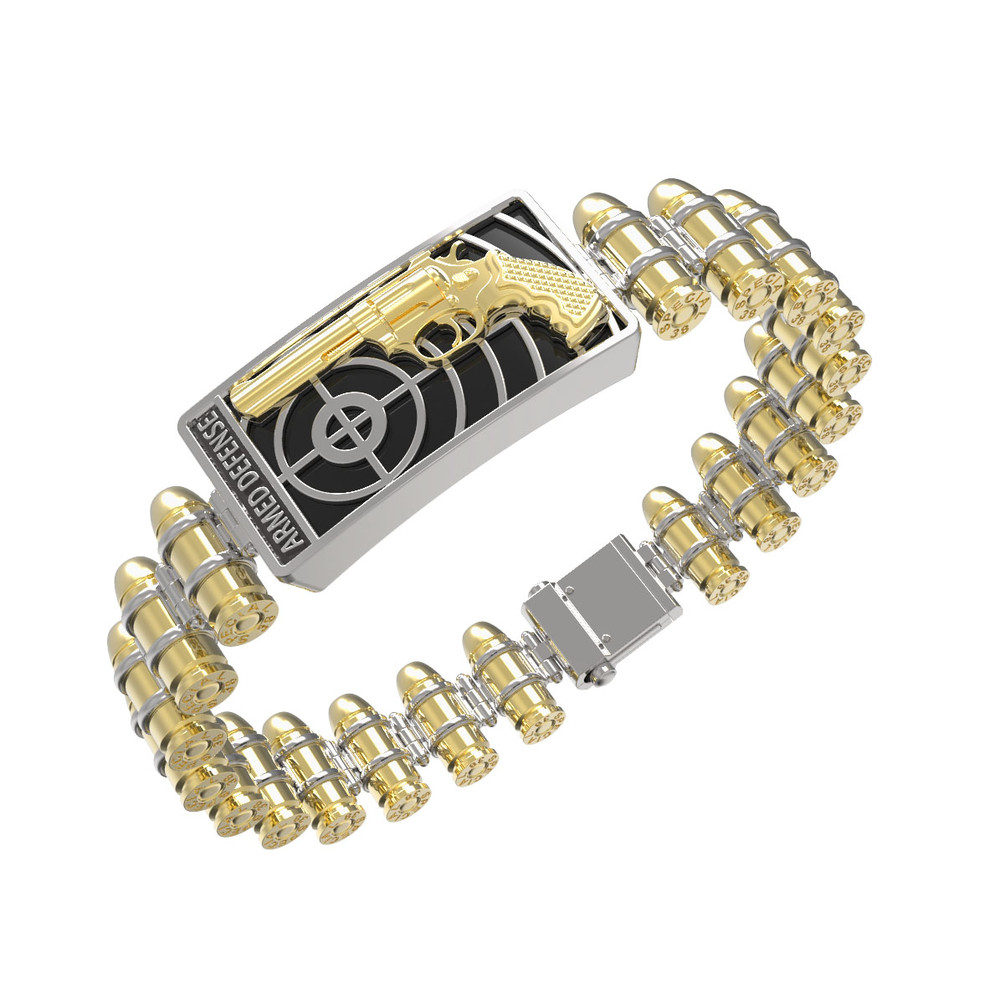 Браслет из лимонного золота c ониксом