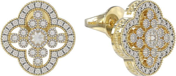 Серьги из лимонного золота c бриллиантами