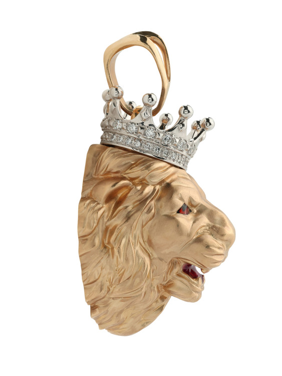 Подвеска из золота c эмалью и бриллиантами