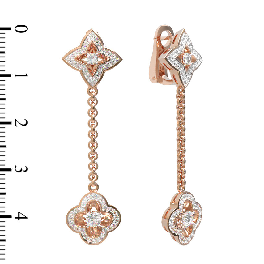 Серьги из золота c бриллиантами