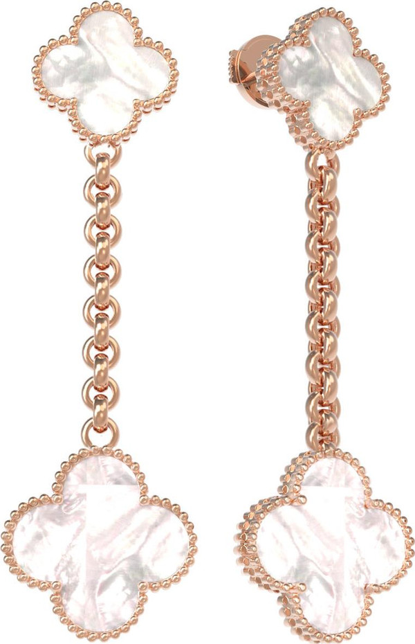 Серьги из золота c перламутром