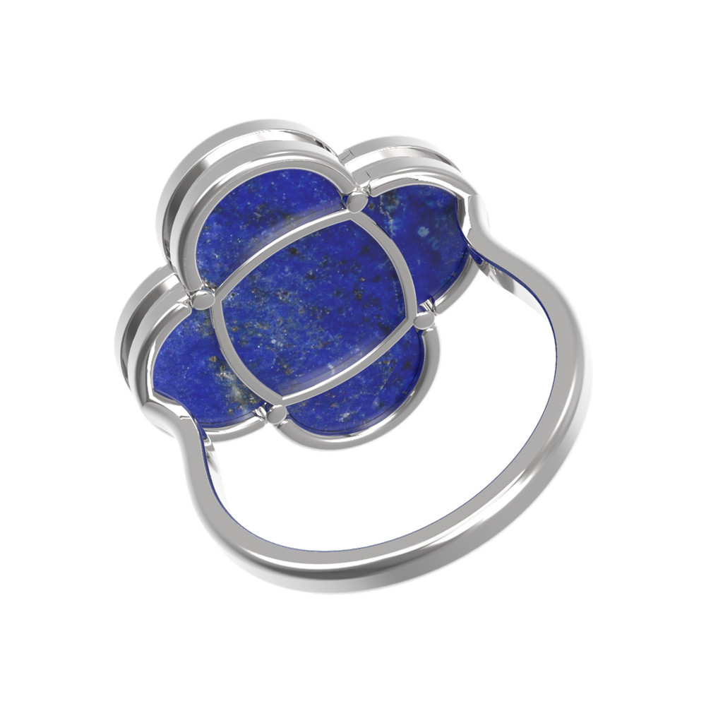 Кольцо из белого золота c лазуритом