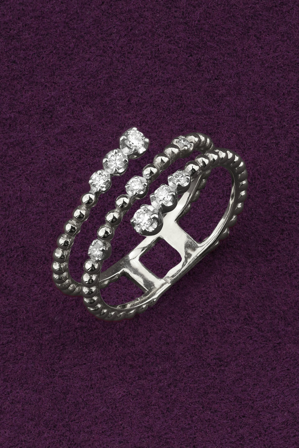 Кольцо из белого золота c бриллиантами