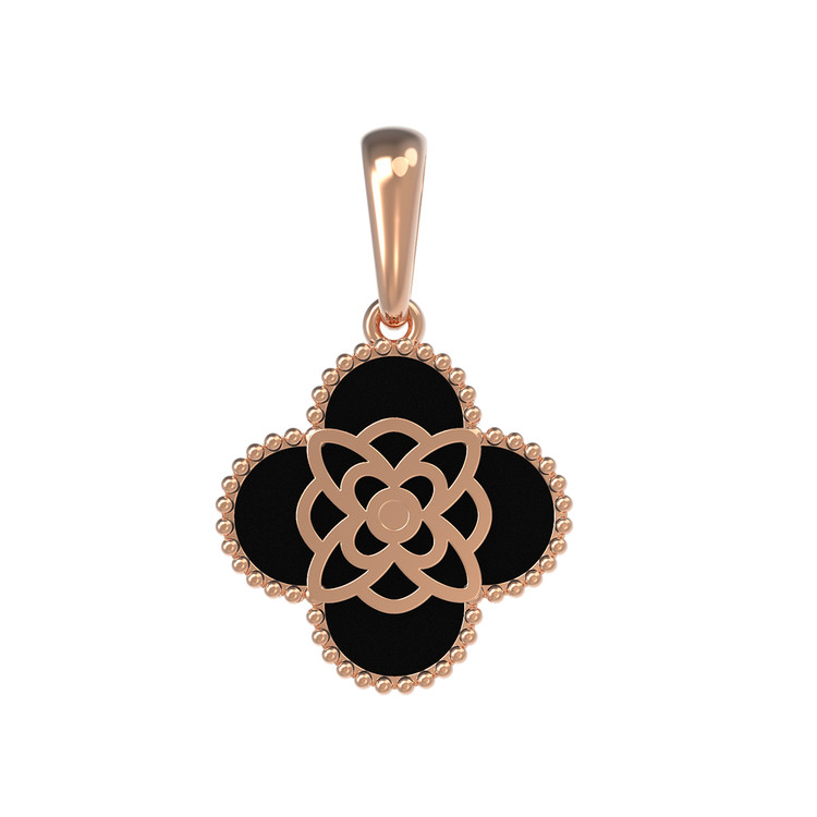 Подвеска из золота c бриллиантами и ониксом