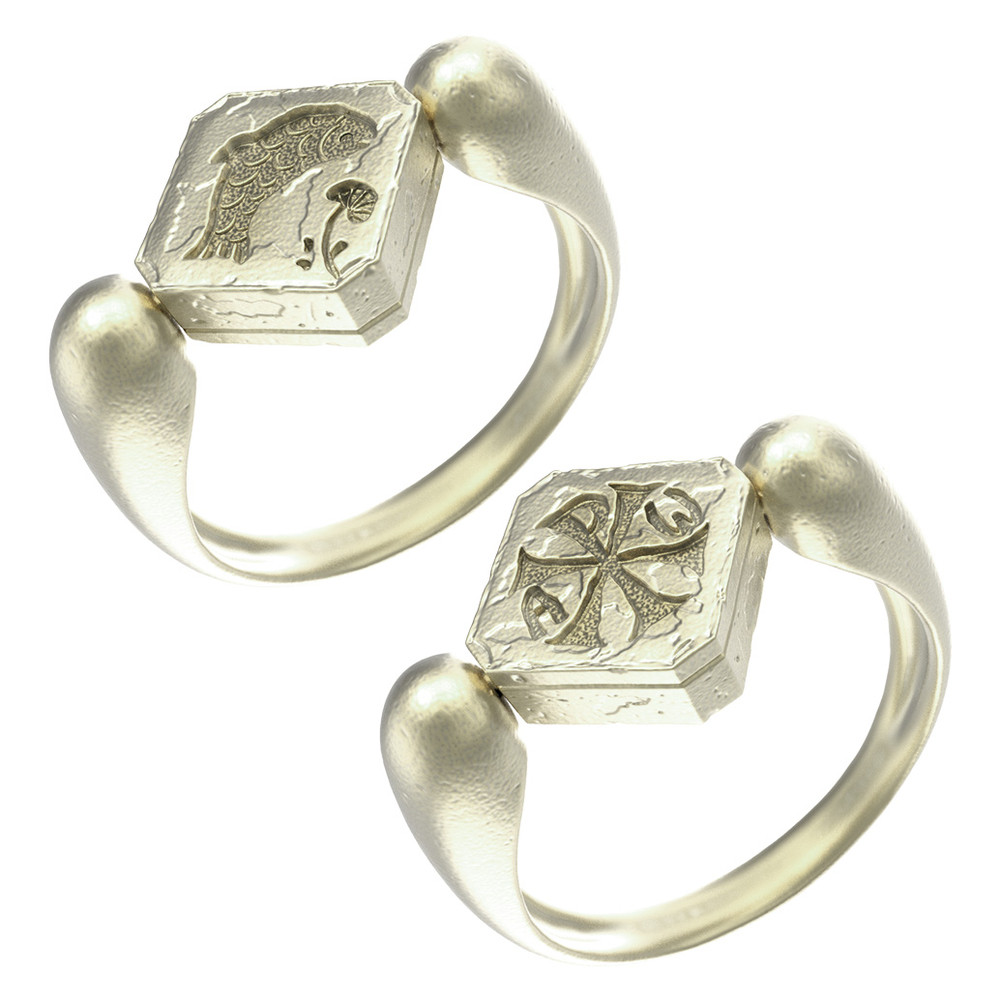 Кольцо из зелёного золота