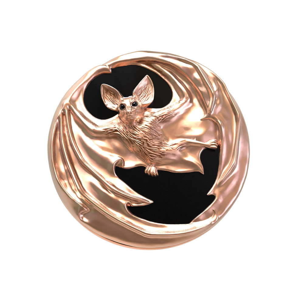 Кольцо из золота c эмалью и ониксом