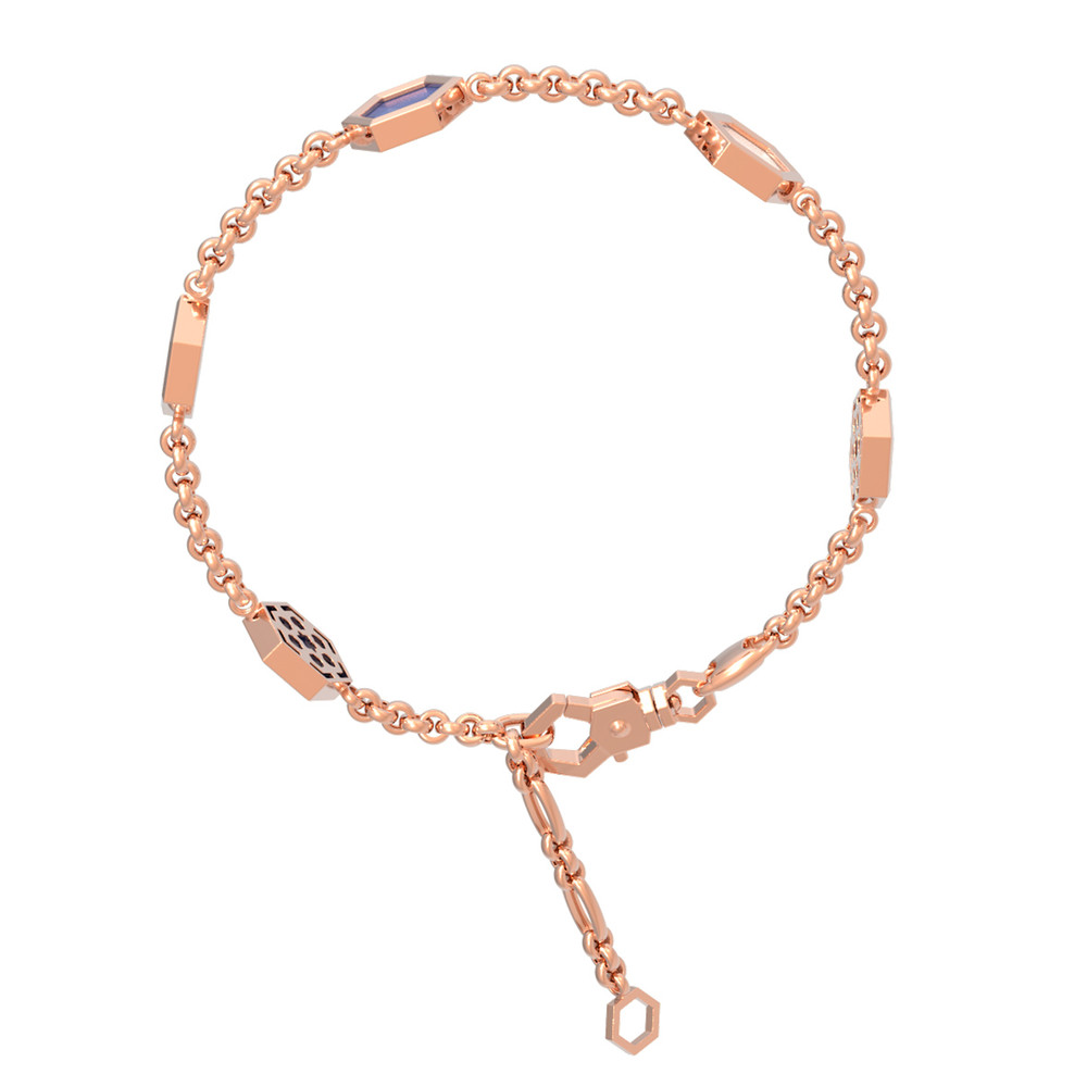 Браслет из золота c лазуритом и перламутром