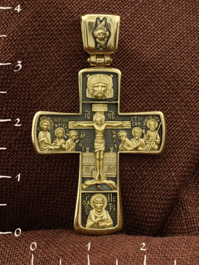 Крест из лимонного золота
