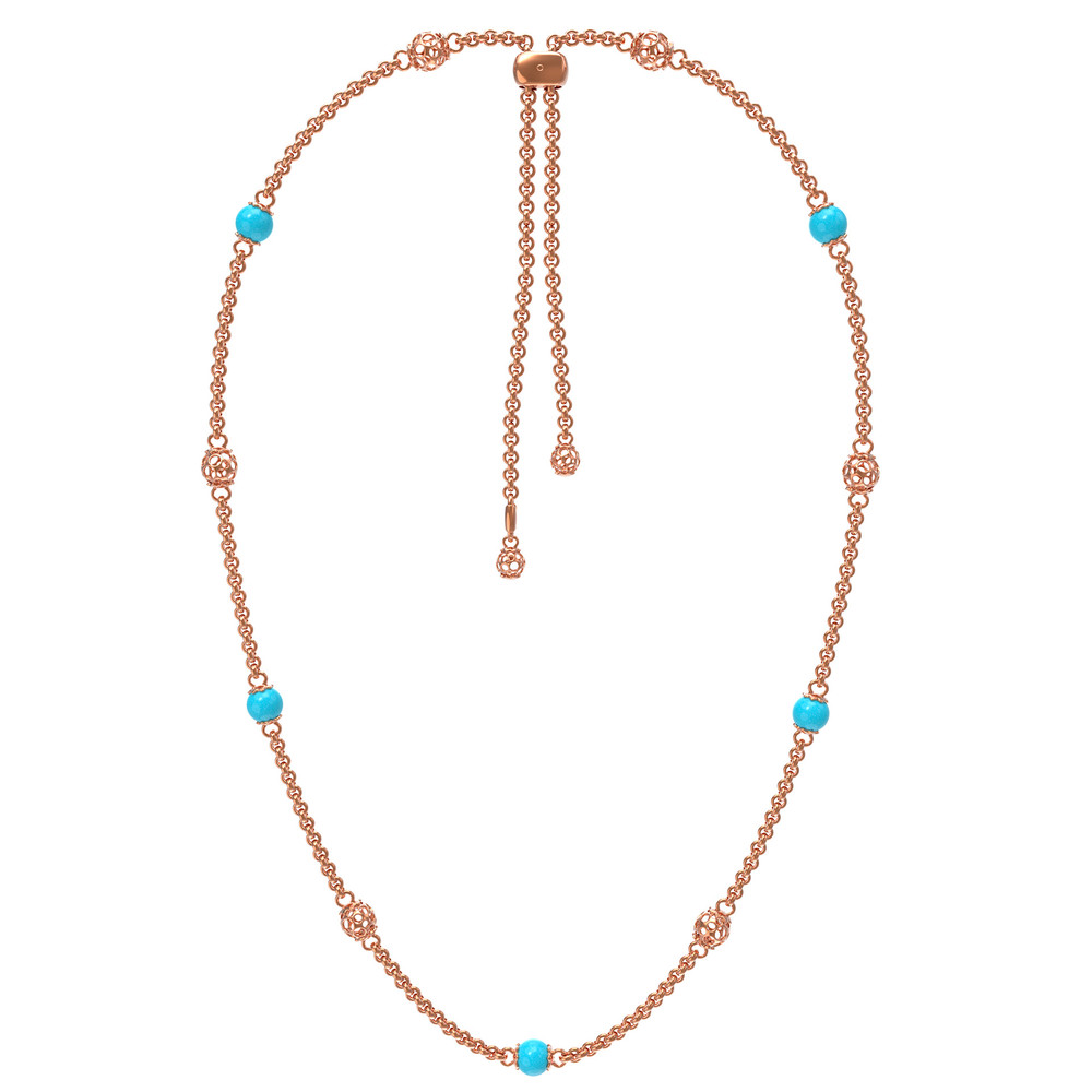 Колье из золота c бирюзой