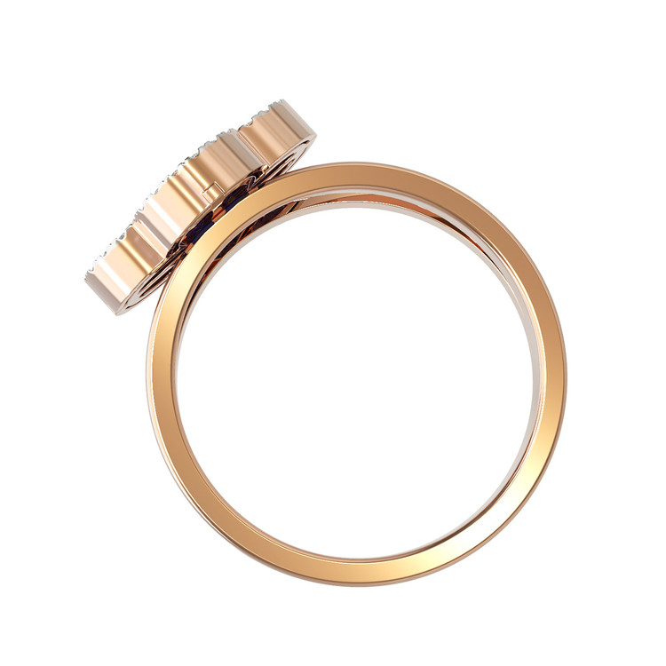 Кольцо из золота c бриллиантами и малахитом