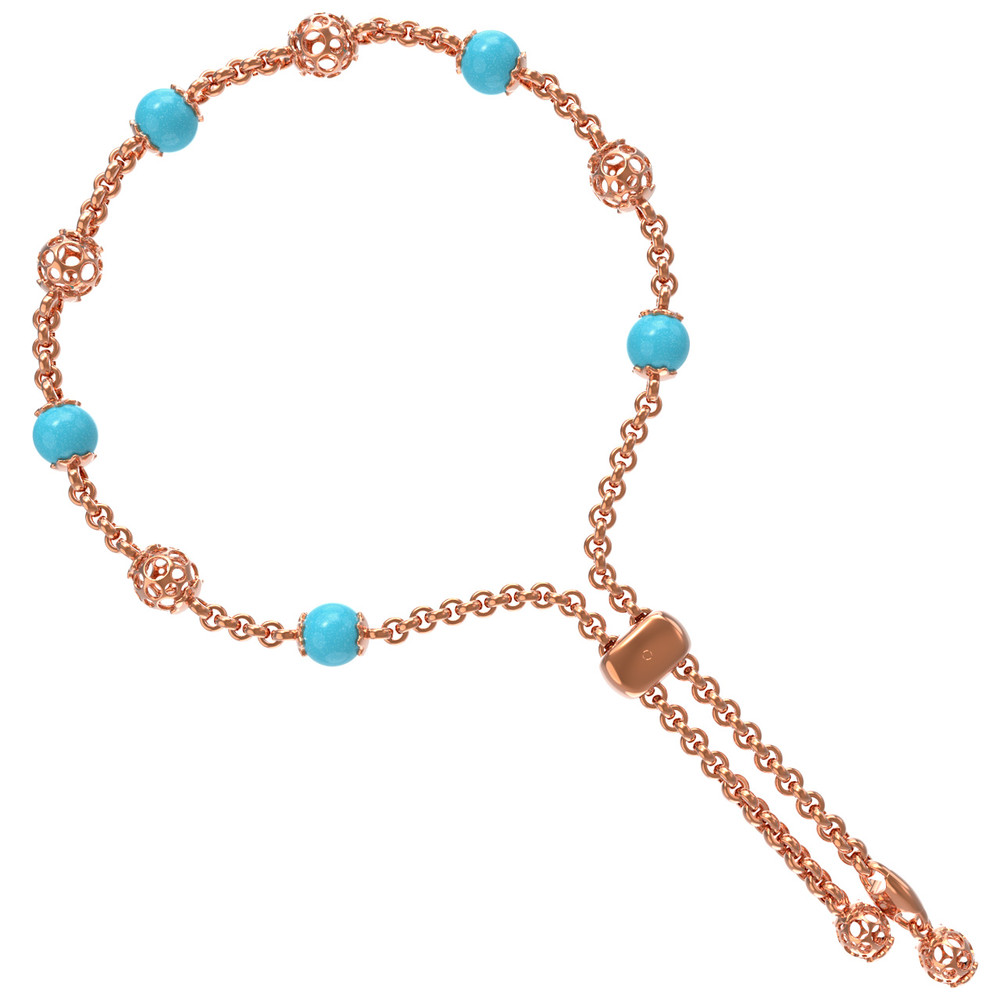 Браслет из золота c бирюзой