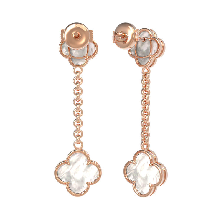 Серьги из золота c перламутром