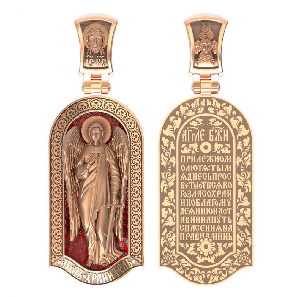 Образок из золота c эмалью