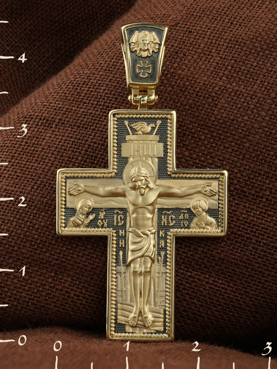 Крест из лимонного золота