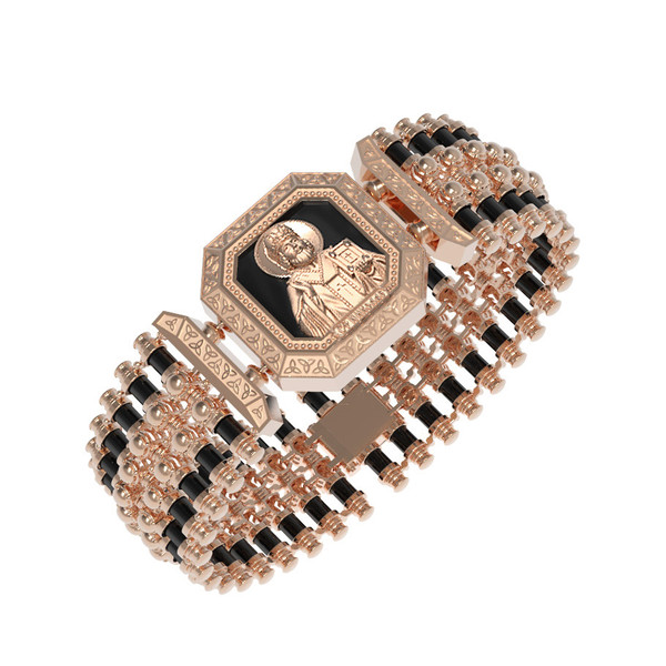 Браслет из золота c ониксом