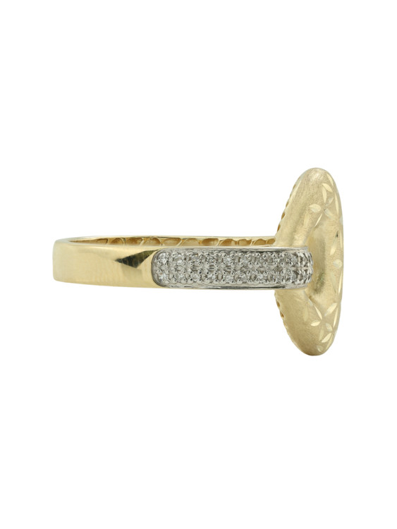 Кольцо из лимонного золота c бриллиантами