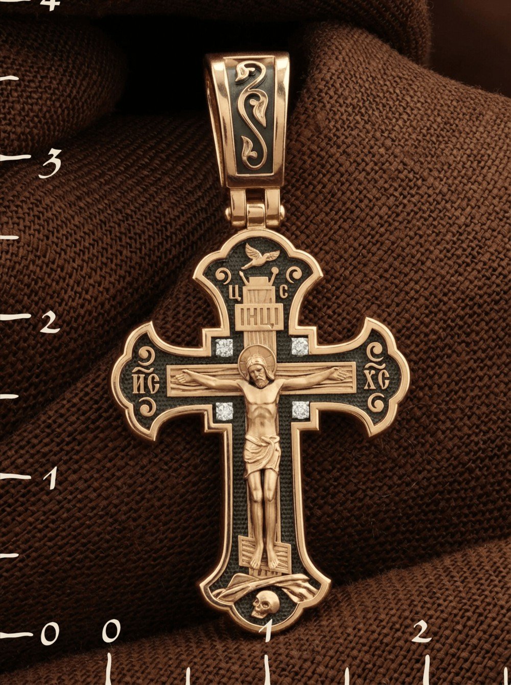 Крест из золота c бриллиантами