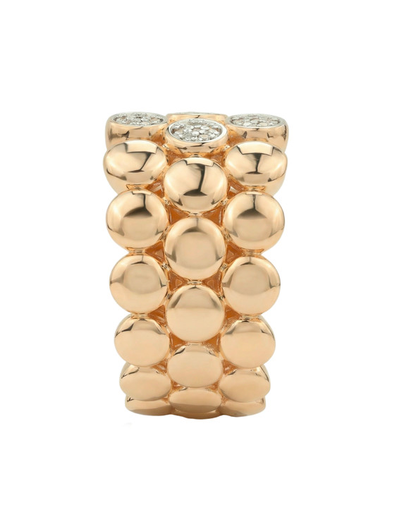 Кольцо из золота c бриллиантами и рубином