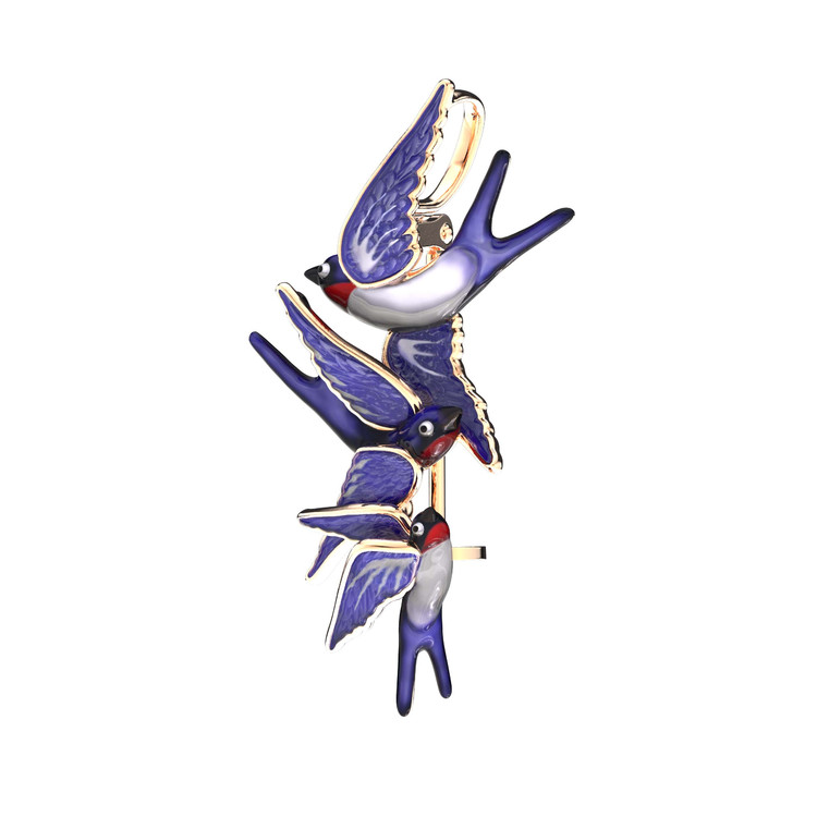 Брошь из золота c эмалью