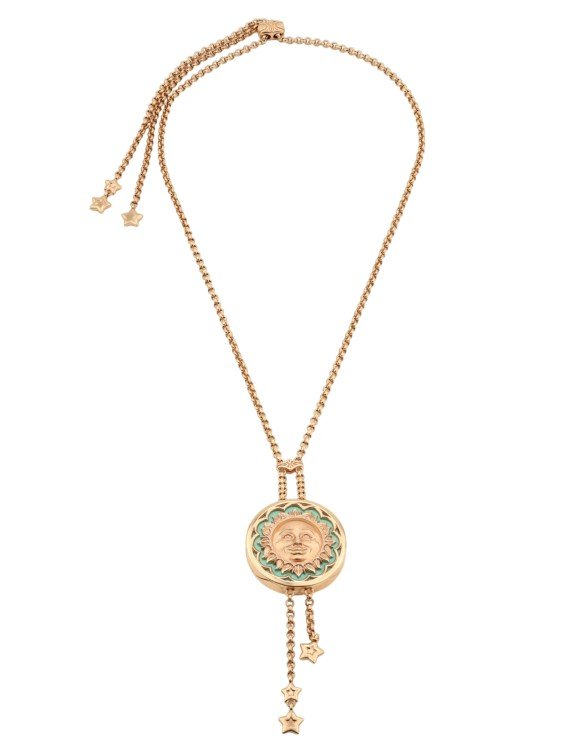 Колье из золота c бирюзой и лазуритом