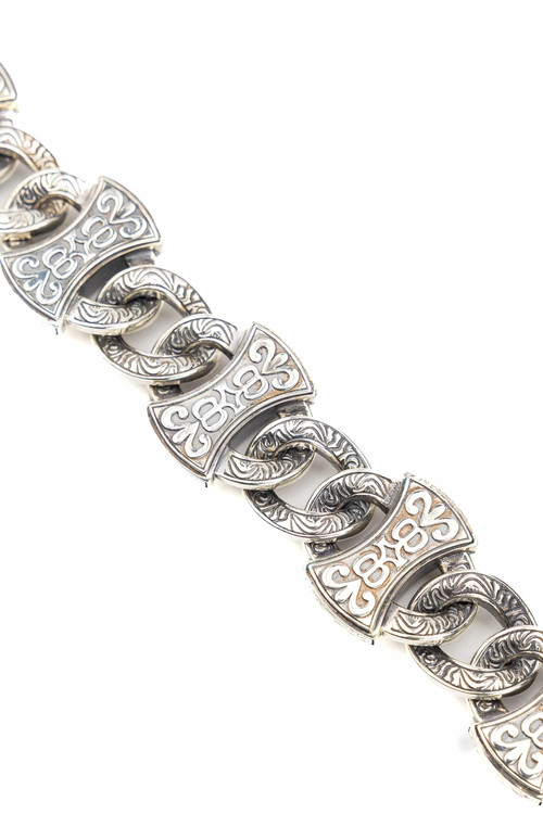 Браслет из серебра и золота c рубином