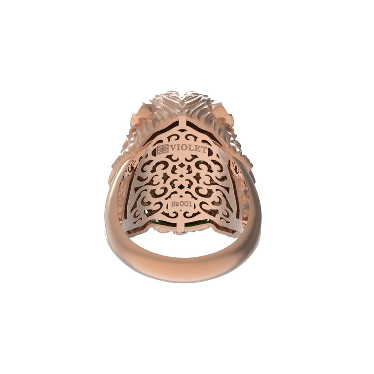 Кольцо из золота c эмалью