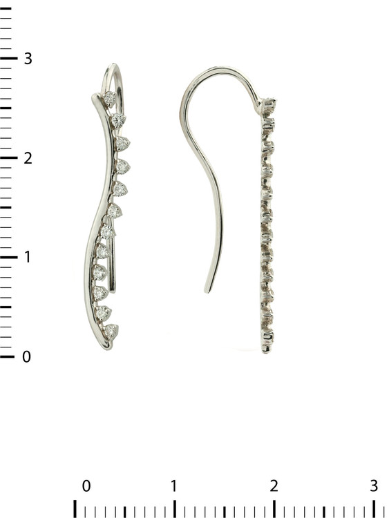 Серьги из белого золота c бриллиантами