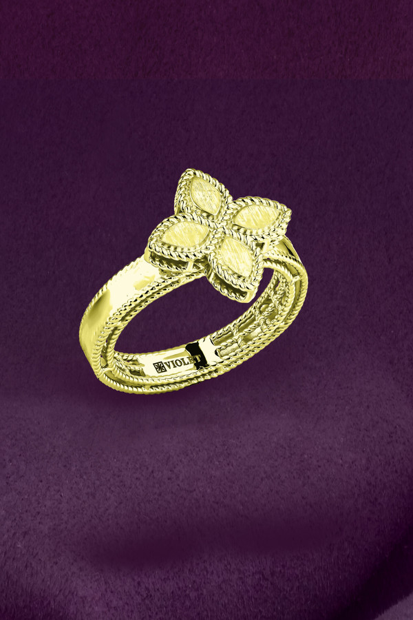 Кольцо из лимонного золота