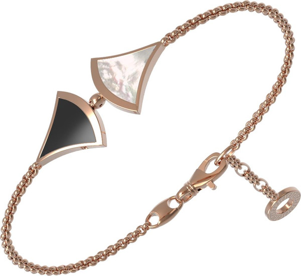 Браслет из золота c ониксом и перламутром