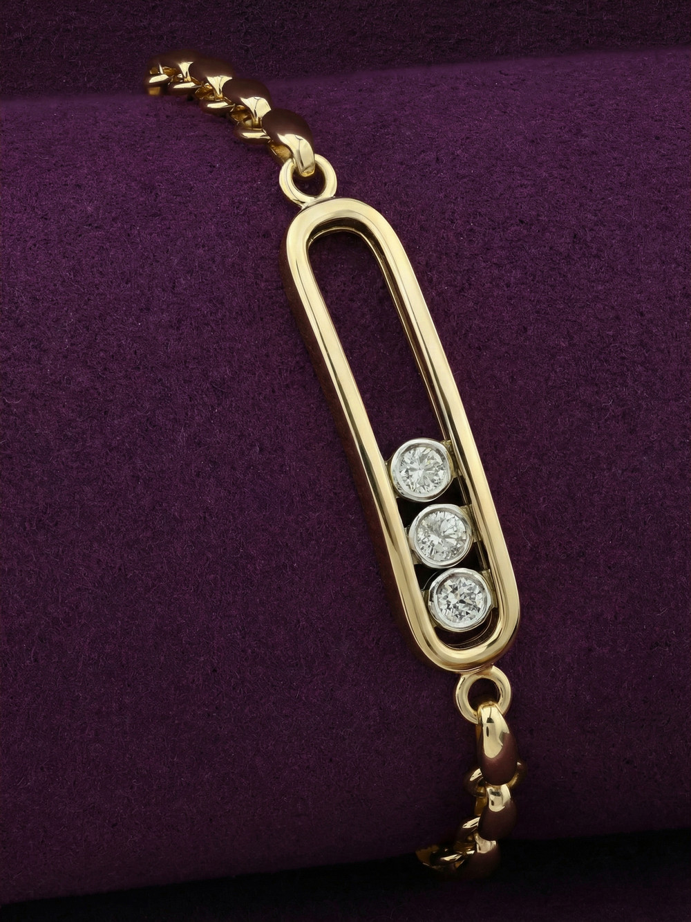 Браслет из лимонного золота c бриллиантами