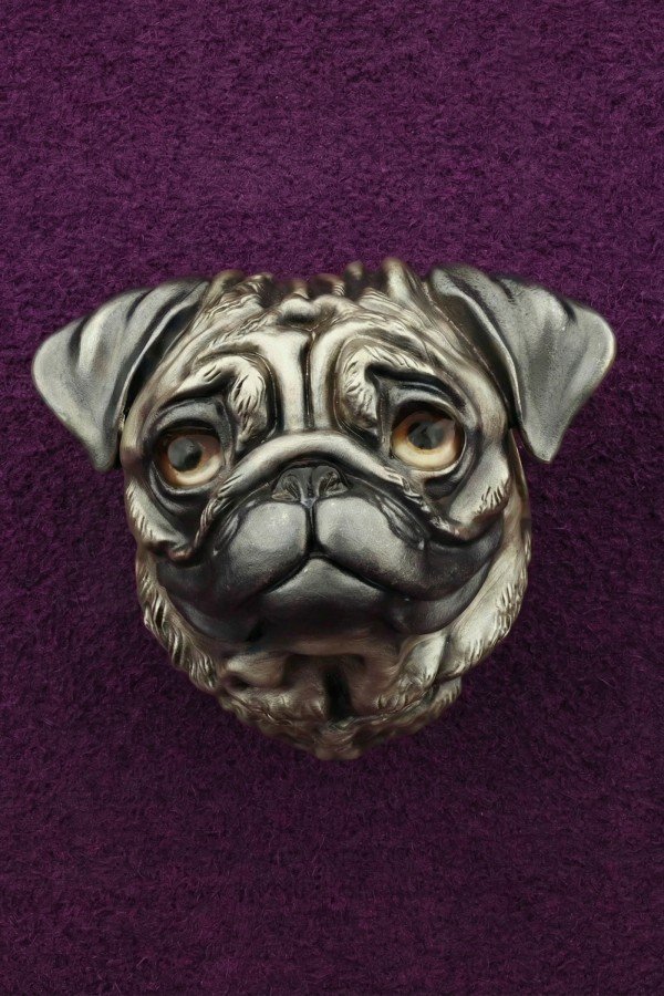 Подвеска из белого золота c эмалью