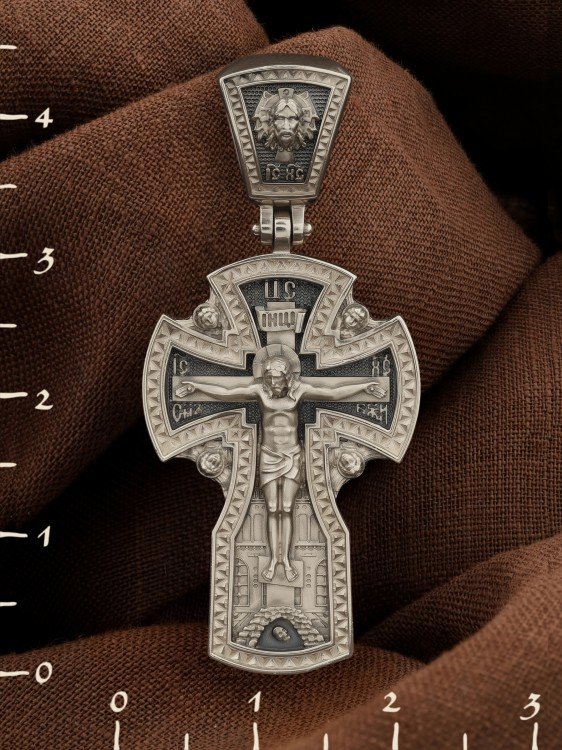 Крест из белого золота