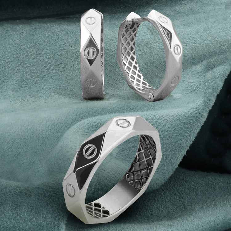 Кольцо из белого золота