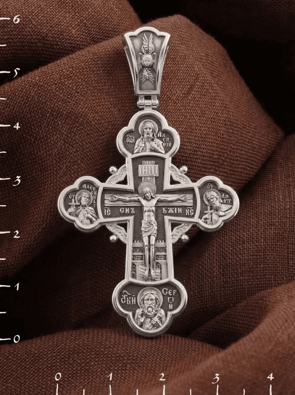 Крест из белого золота