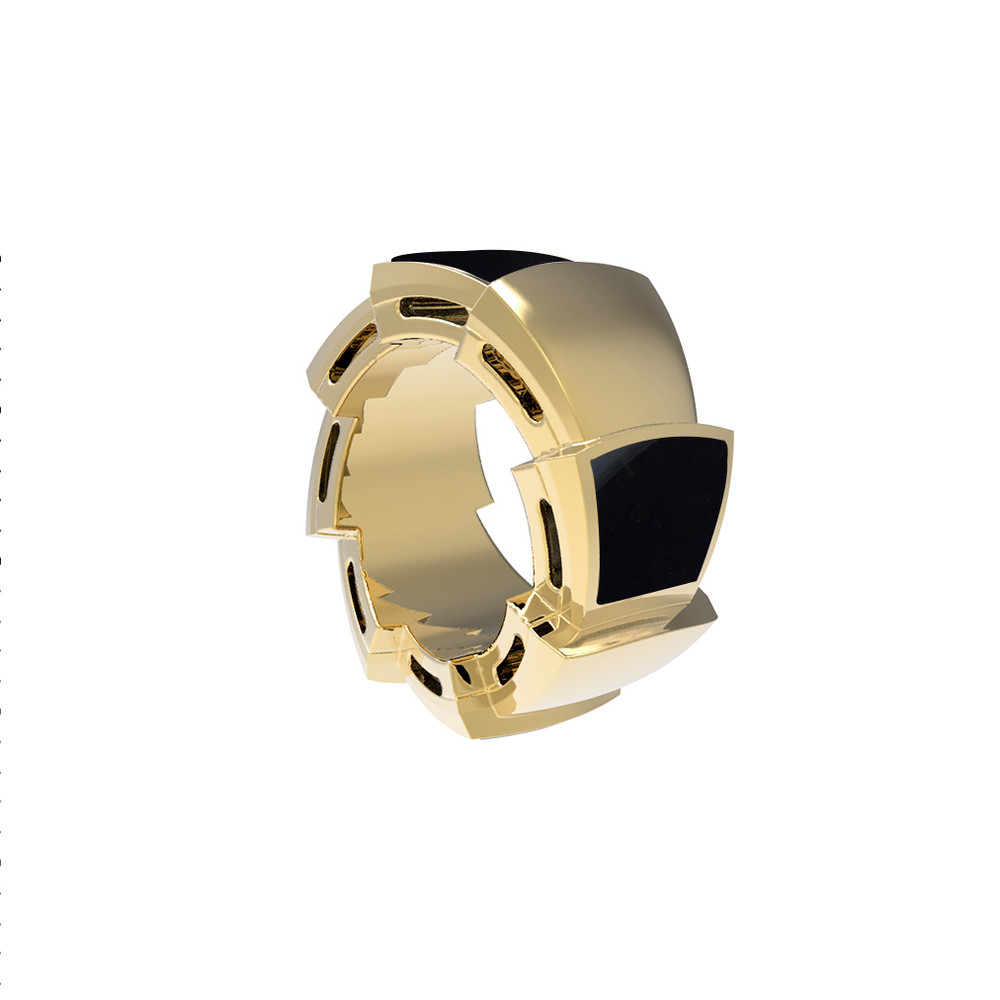 Подвеска из лимонного золота c ониксом