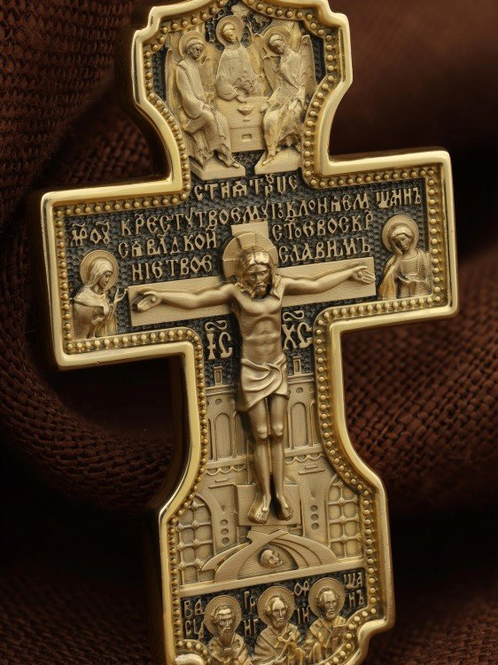 Крест из лимонного золота