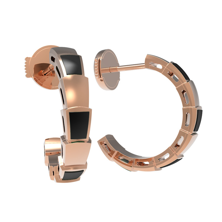 Серьги из золота c ониксом